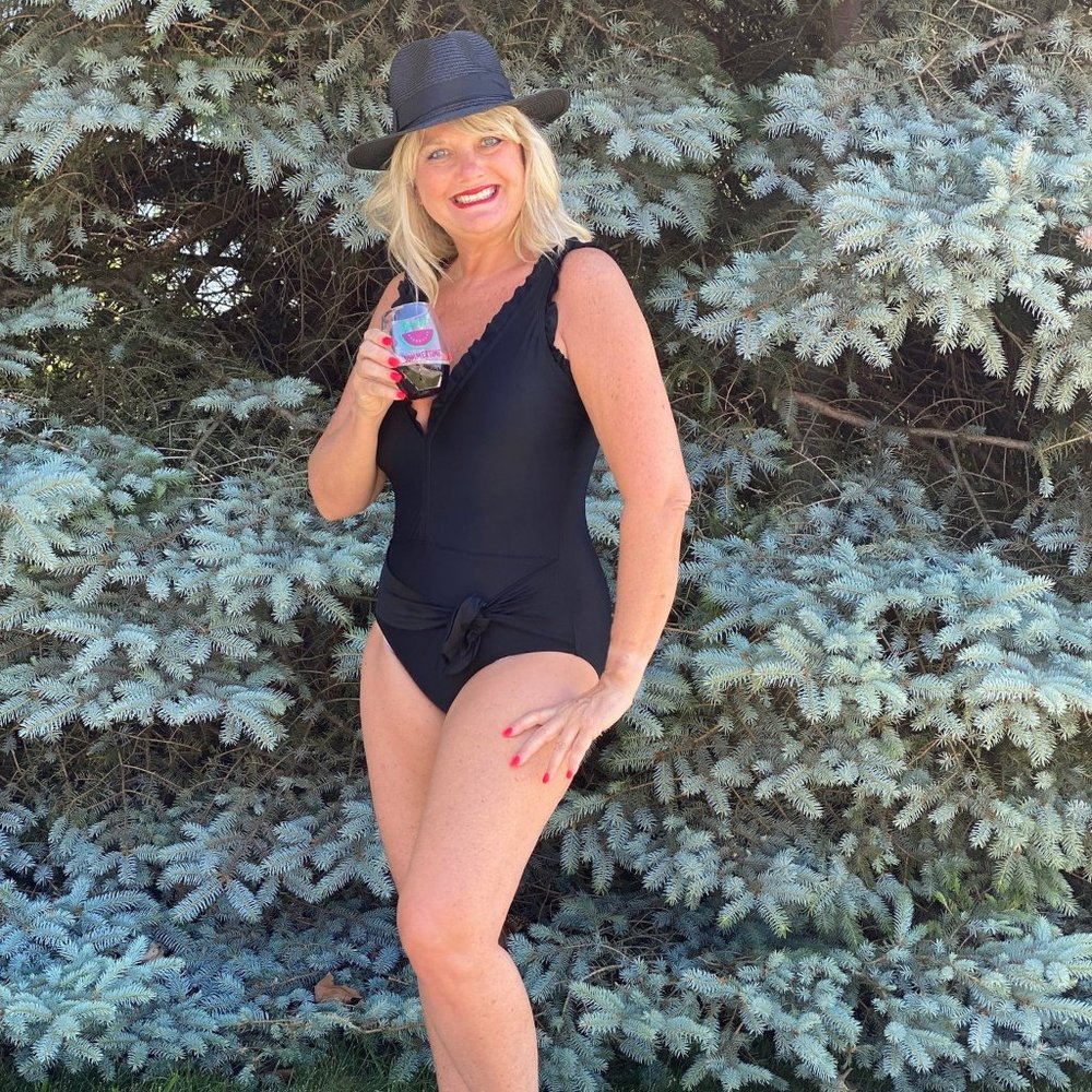 Jess lea One Piece Black Swimsuit Swimwear Bathing Suit New